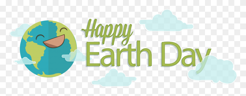 2786x956 Earth Day Clipart Transparent Globe, Text, Alphabet, Word HD PNG Download