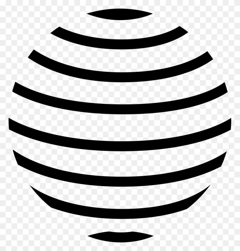 935x980 Earth Globe With Parallel Horizontal Lines Pattern Horizontal Lines On A Sphere, Bowl, Food, Egg HD PNG Download
