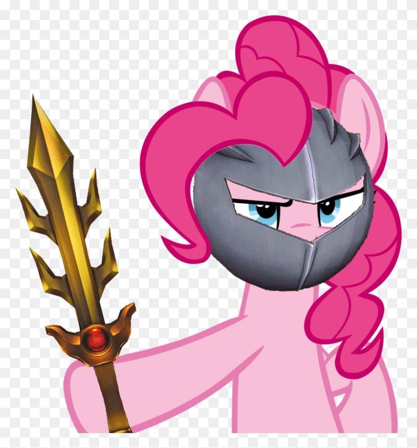 798x861 Earth Pony Female Kirby Mare Mask Meta Knight Pinkie Pie Knight, Helmet, Clothing, Apparel HD PNG Download