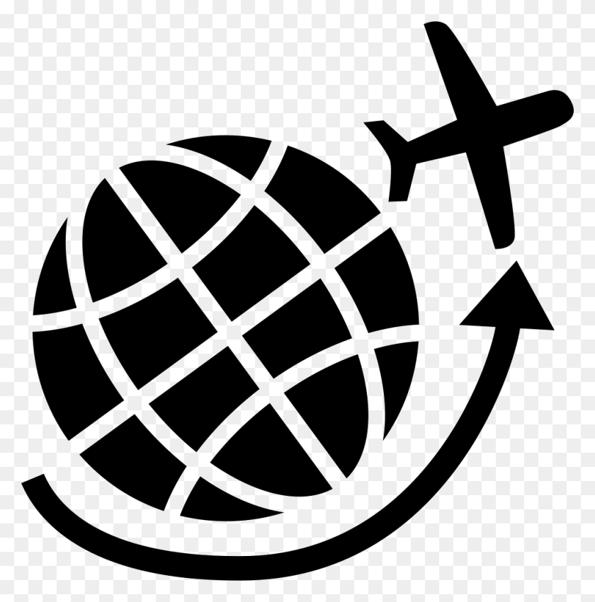 980x994 Earth With Airplane Logo, Grenade, Bomb, Weapon HD PNG Download