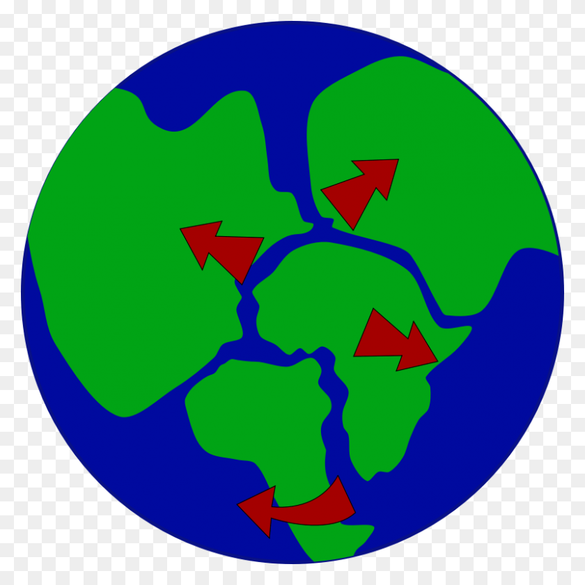 800x800 Earth With Continents Breaking Up Continental Drift Easy To Draw, Symbol, Recycling Symbol, Outer Space HD PNG Download
