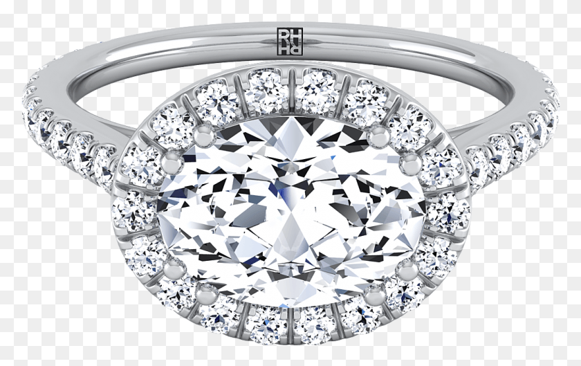 1059x638 East West Oval Cut Diamond Halo Engagement Ring In East West Oval Rose Gold Engagement Ring, Gemstone, Jewelry, Accessories HD PNG Download