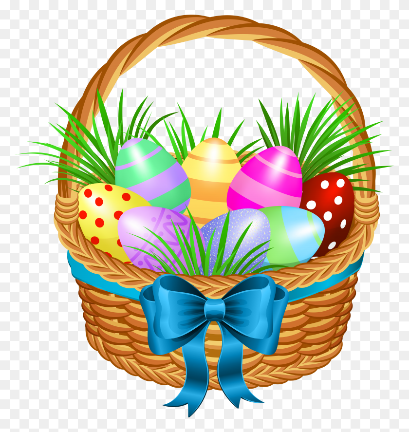 7459x7916 Easter Basket HD PNG Download