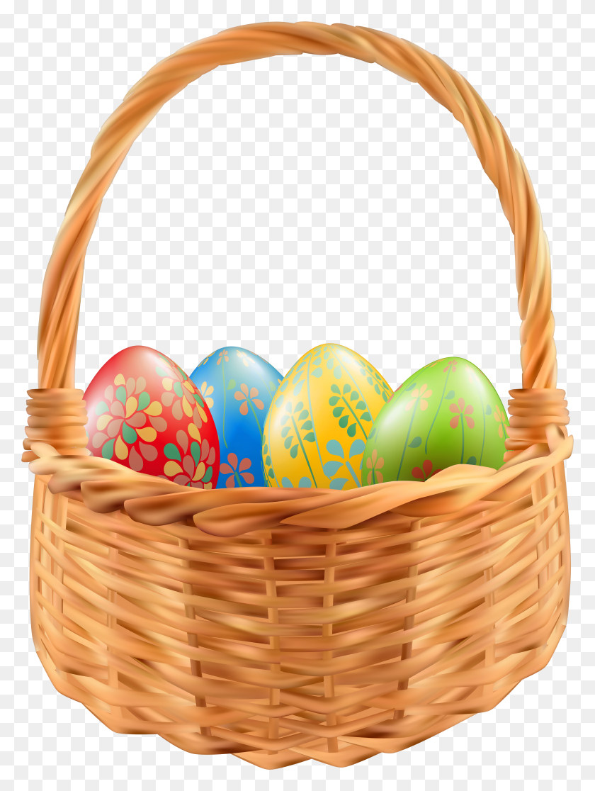 4394x5954 Easter Basket Clip Art Image Easter Basket HD PNG Download