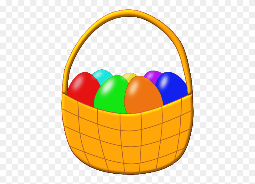437x545 Easter Basket Free Cute Easter Basket Clipart, Balloon, Ball, Food HD PNG Download