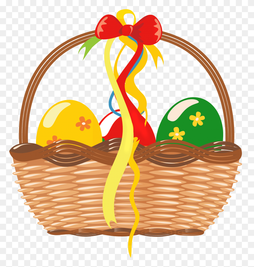 2831x2990 Easter Basket With Eggs Clipart Picture Easter Egg Bag, Basket, Shopping Basket, Food HD PNG Download