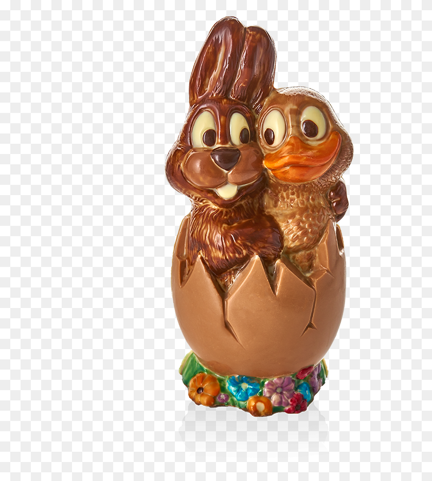 537x877 Easter Bunny And Duck Figurine, Sweets, Food, Confectionery HD PNG Download
