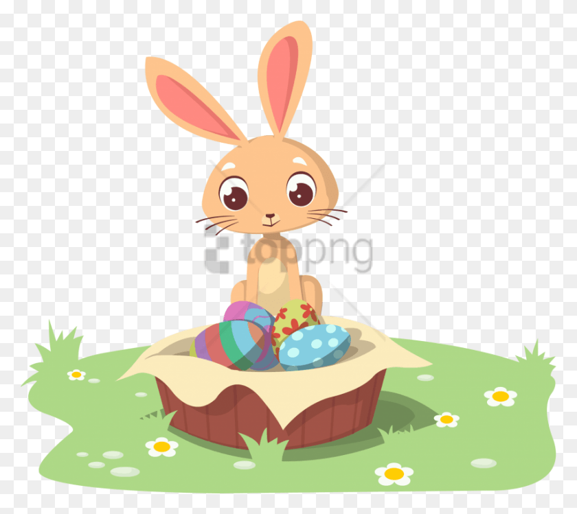 850x751 Пасхальный Кролик Кролик Иллюстрация Изображение С Прозрачным Кроликом Пасха, Графика, Торт Ко Дню Рождения Png Скачать