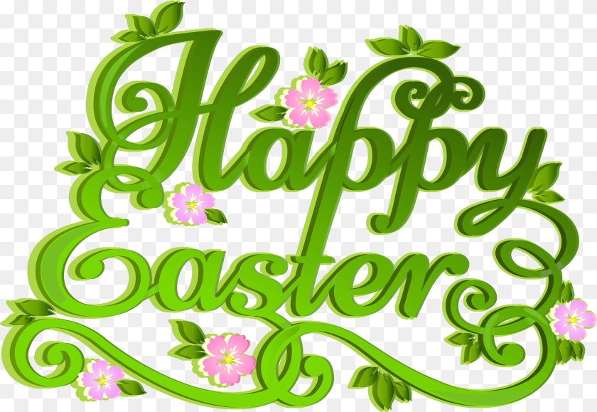 5731x3952 Easter Bunny Clip Art Background Happy Easter, Green, Graphics, Pattern, Floral Design Transparent PNG