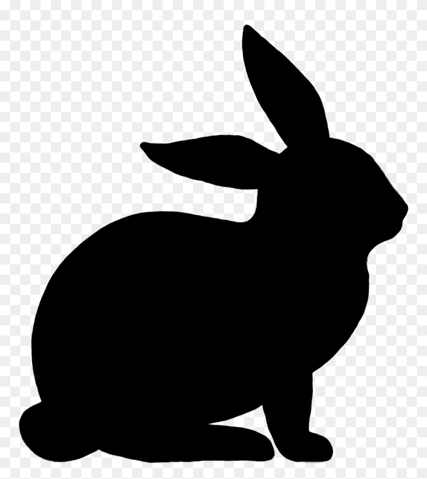 771x882 Easter Bunny Rabbit Silhouette Clip Art Rabbit Silhouettes, Mammal, Animal HD PNG Download
