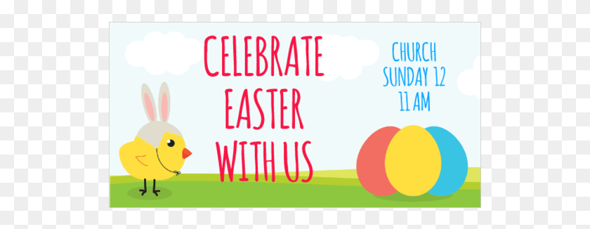 531x266 Easter Celebration Banner Cartoon, Text, Outdoors, Plant HD PNG Download