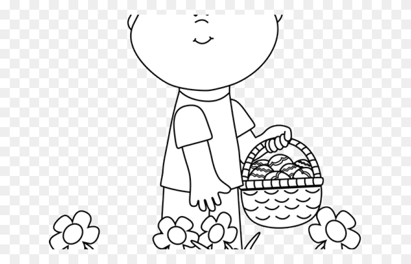 640x480 Easter Clipart Egg Hunt Easter Egg Hunt Clipart Black And White, Doodle HD PNG Download