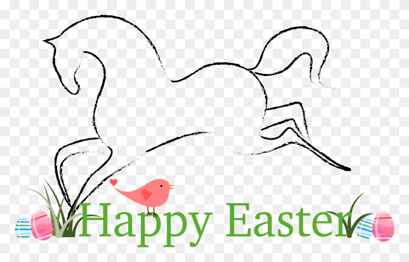 1228x753 Easter Clipart Horse Free Image Happy Easter Horse, Bird, Animal, Text HD PNG Download