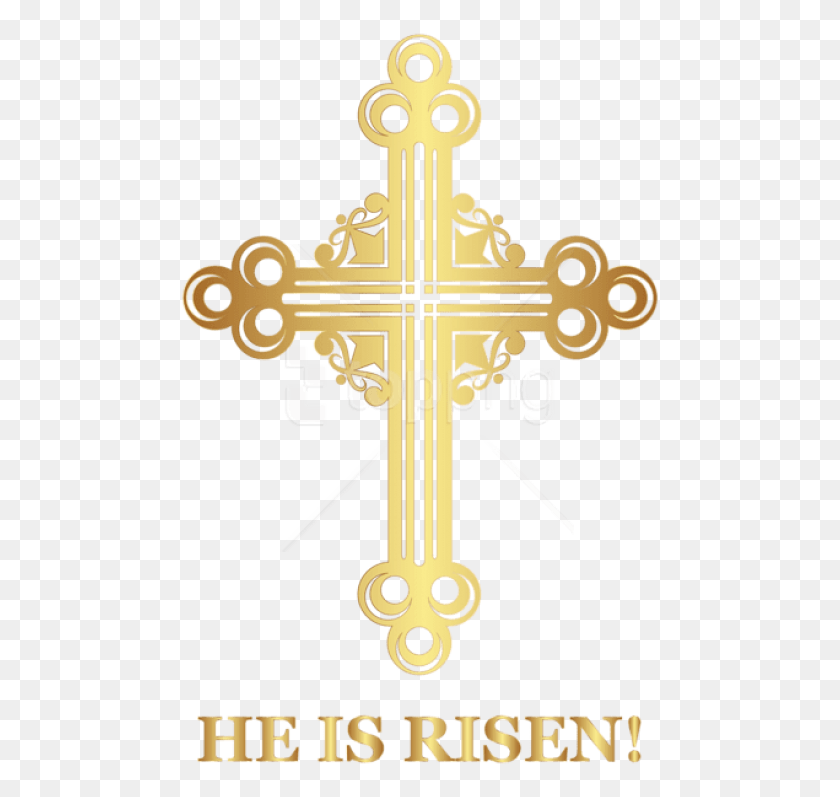 480x737 Easter Cross Images Background Transparent Easter Cross Clipart, Symbol, Crucifix, Gold HD PNG Download
