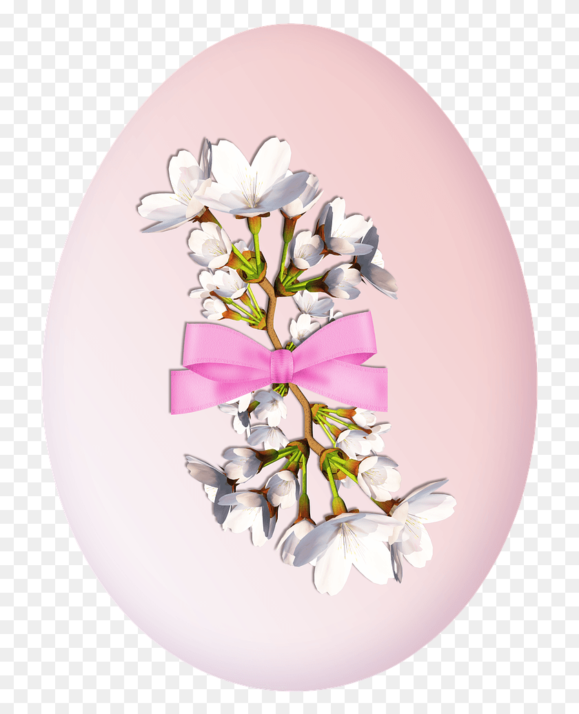 725x976 Easter Easter Egg Egg Flowers Image Artificial Flower, Food, Plant, Blossom HD PNG Download