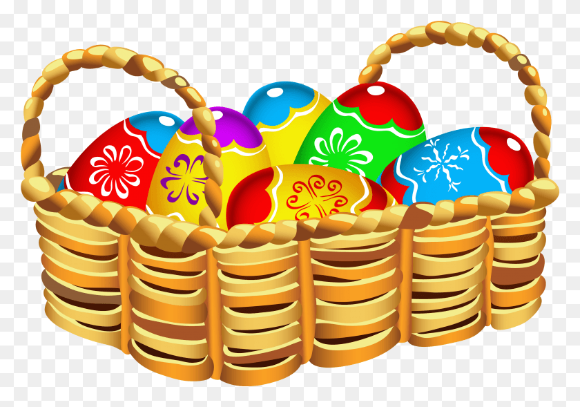3207x2179 Easter Egg Basket Clipart, Food, Birthday Cake, Cake HD PNG Download