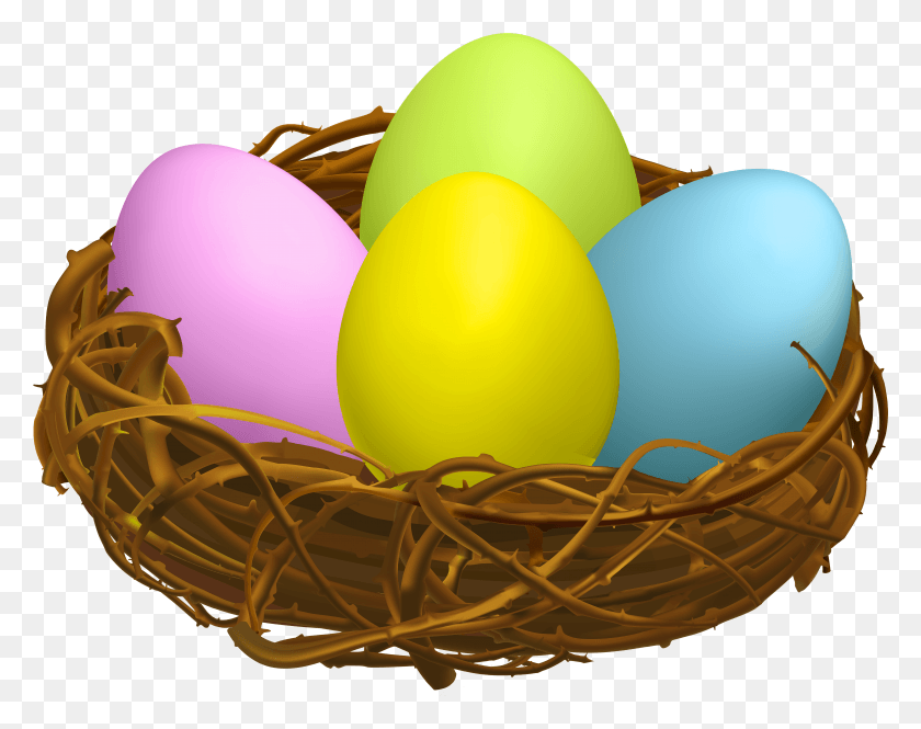 5903x4582 Easter Egg Nest Transparent Clip Art HD PNG Download