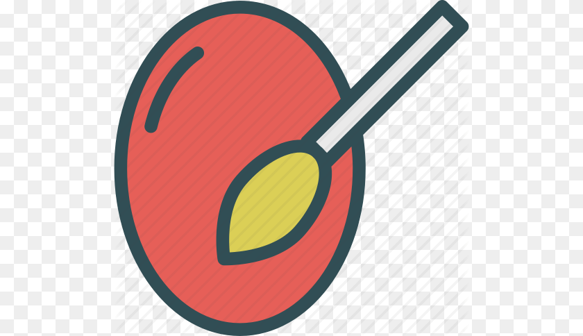 Easter Egg Paint Red Icon, Cutlery, Spoon, Brush, Device Transparent PNG