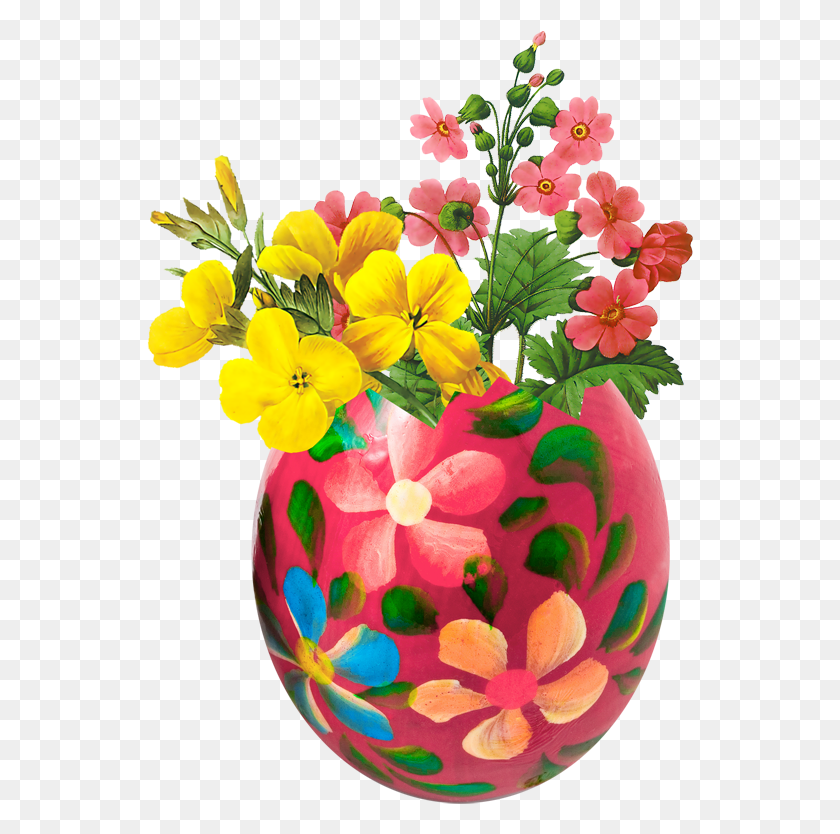 547x774 Easter Egg Vase Clipart Picture Transparent Background Flower Clip Art, Plant, Blossom, Flower Arrangement HD PNG Download