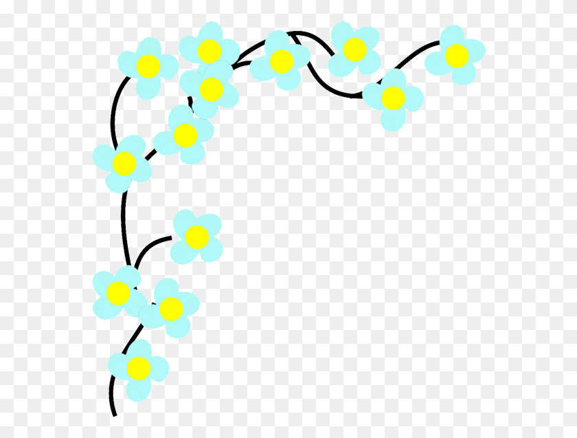576x577 Пасхальный Цветок Клипарт Милый Синий Цветок Круг, Графика, Растение Hd Png Скачать