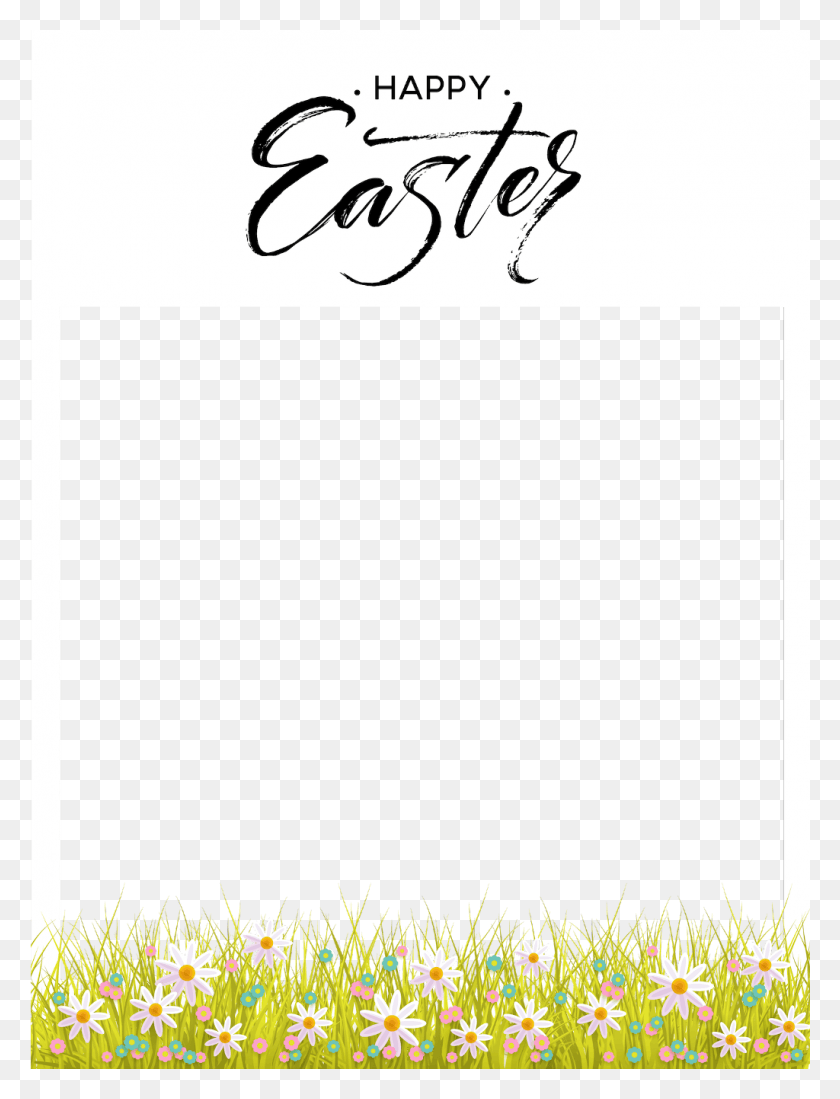1024x1365 Easter Frame Grass, Text, Plant, Handwriting HD PNG Download