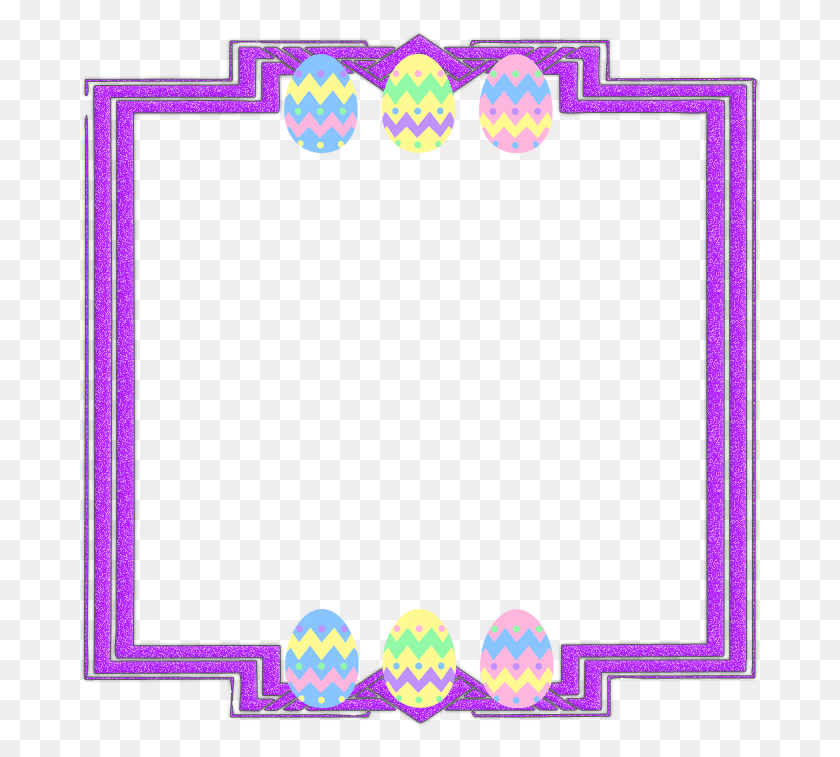 681x697 Easter Frames For Photoshop Free Picture Frame, Pac Man, Purple, Lighting HD PNG Download