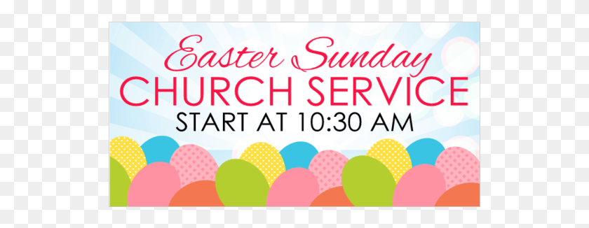 531x266 Easter Sunday Church Service Vinyl Banner Design, Meal, Food, Sweets HD PNG Download
