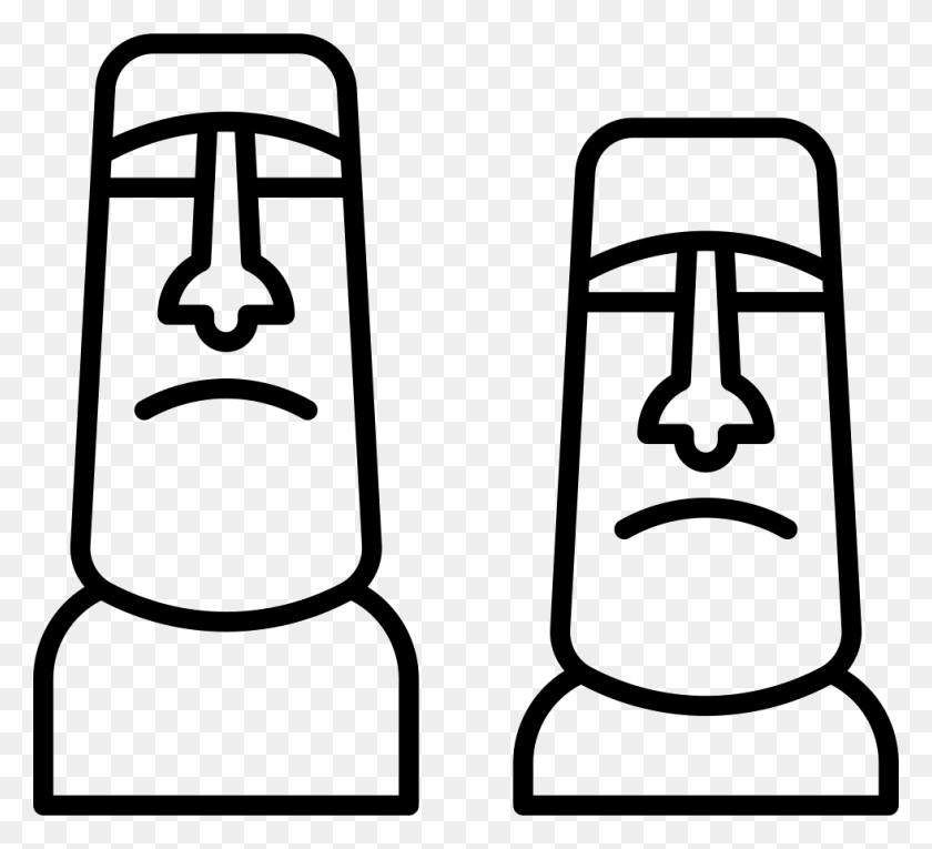 980x886 Easter Typography Easter Island Heads Drawing, Stencil, Text, Nature HD PNG Download