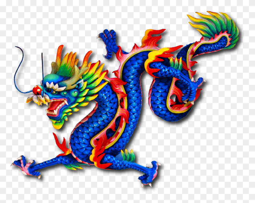1113x871 Восточные Драконы Больше Веселые Синие И Красные Китайские Драконы, Дракон Png Скачать