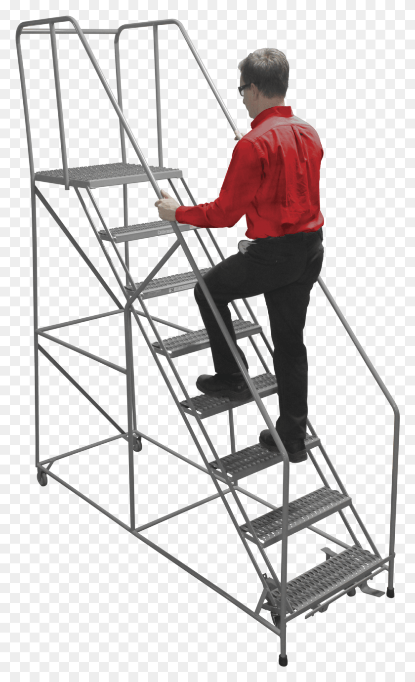 1013x1715 Easy 50 Rolling Ladder Stairs, Person, Human, Construction HD PNG Download