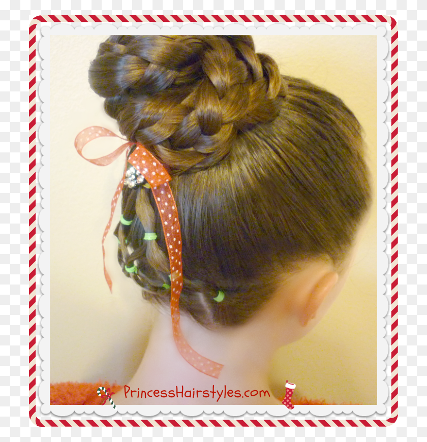 726x810 Easy Christmas Tree Hairstyle Tutorial Girls Christmas Hairstyles, Hair, Braid, Person HD PNG Download