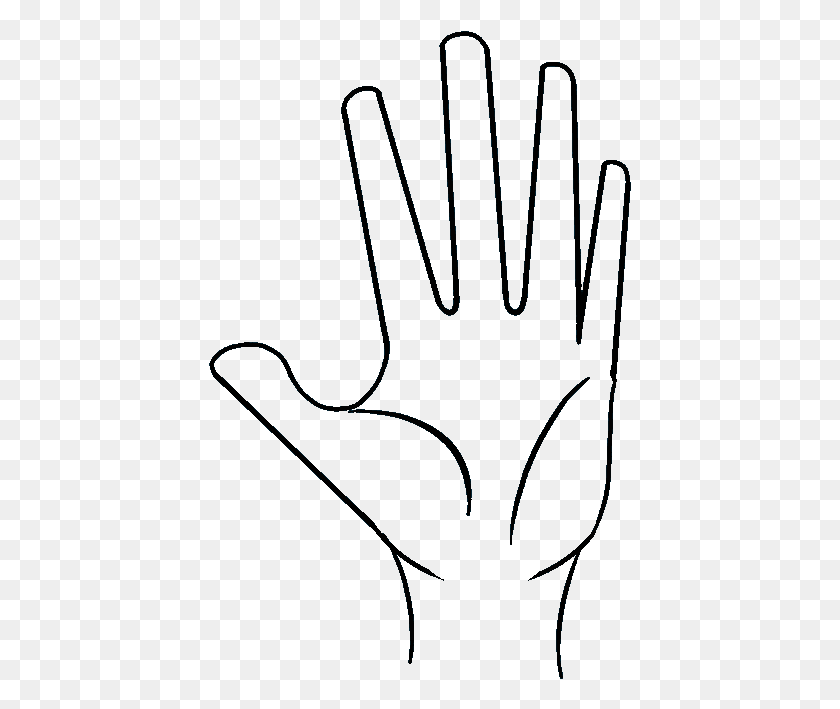 423x649 Easy Drawing Of A Hand, Pattern, Text, Label HD PNG Download