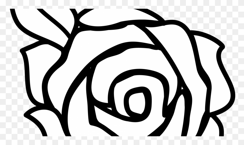 1366x768 Descargar Png Dibujo Fácil De Rosas, Stencil, Rosa, Flor Hd Png