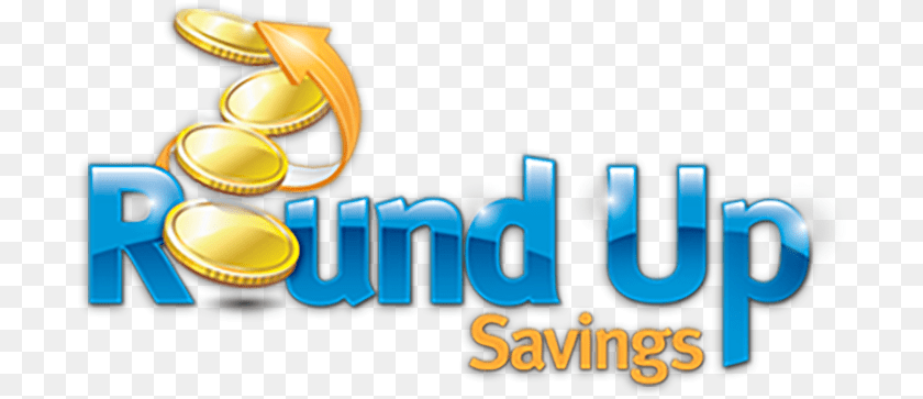 703x363 Easy To Save With Round Up Savings Bank, Gold, Lighting, Logo Sticker PNG