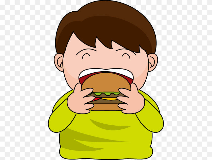 Eating Hamburger Cliparts, Baby, Person, Food, Face Sticker PNG