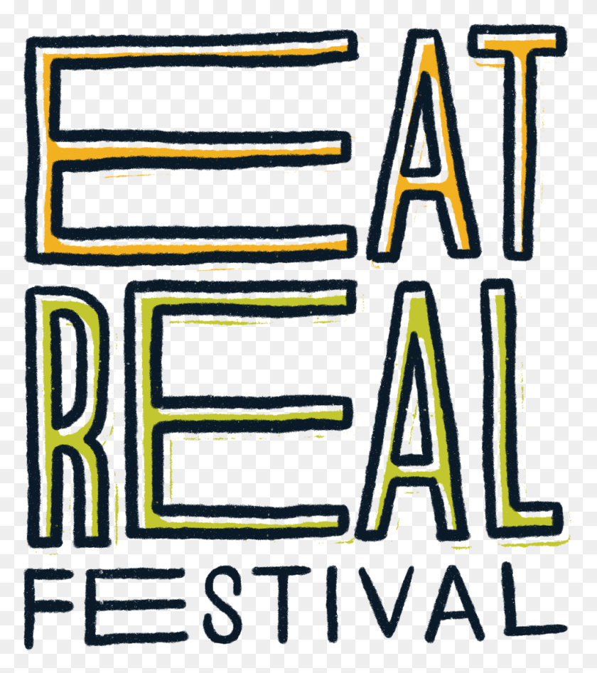 982x1117 Descargar Png Eatrealfestival Logo Naranja Verde Eat Real Festival Oakland, Texto, Pac Man, Número Hd Png
