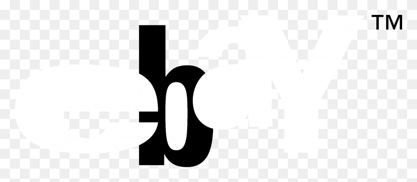 2400x945 Логотип Ebay Черно-Белый Графический Дизайн, Текст, Число, Символ Hd Png Скачать