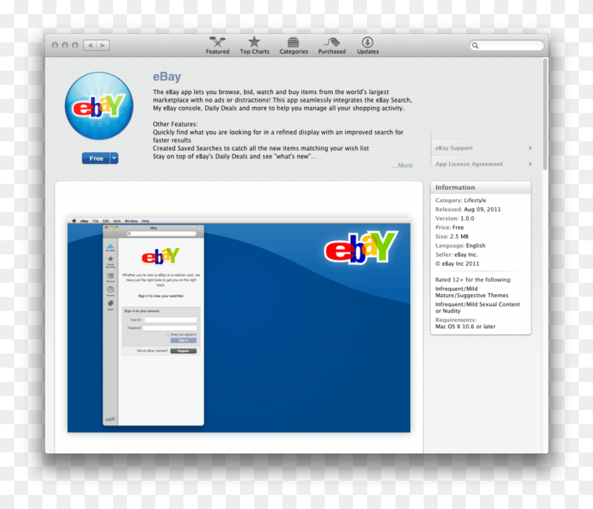 1005x851 Ebay Releases Free App In The Mac App Store Ebay, File, Webpage, Electronics HD PNG Download