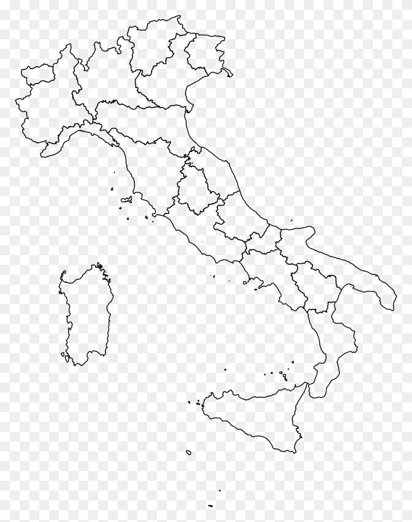 1842x2371 Ebdaabbdbfcceba Clipart Italian Regional Map Black Italy Map Outline Regions, Gray, World Of Warcraft HD PNG Download
