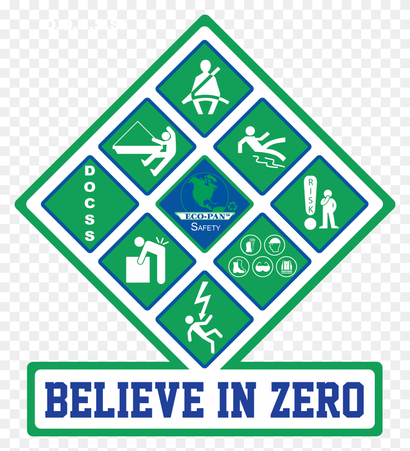 2490x2767 Eco Pan Believe In Zero Safety Diamond Believe In Zero Accident, Logo, Symbol, Trademark HD PNG Download