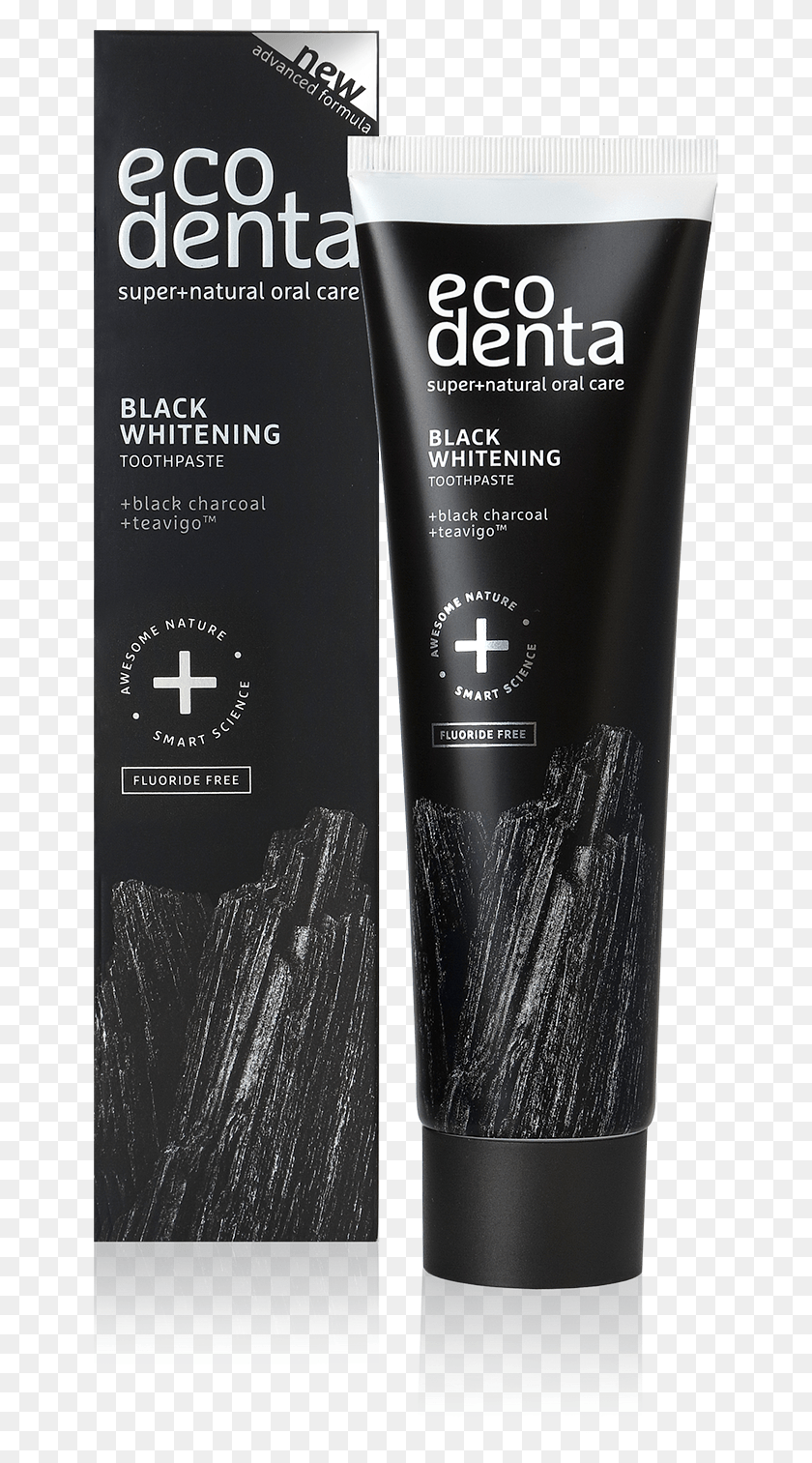 647x1453 Ecodenta Black 1534245303 Ecodenta Extra Black Whitening Toothpaste, Book, Bottle, Cosmetics HD PNG Download