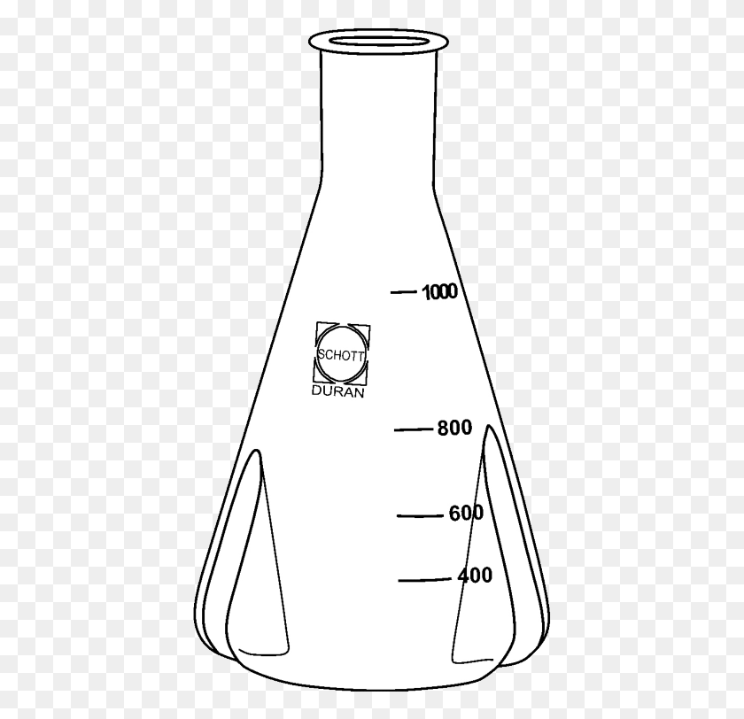 405x752 Ecolab Erlenmeyer Flask With Baffle 1000 Ml 2 Pcspack Glass Bottle, Plot, Diagram, Triangle HD PNG Download