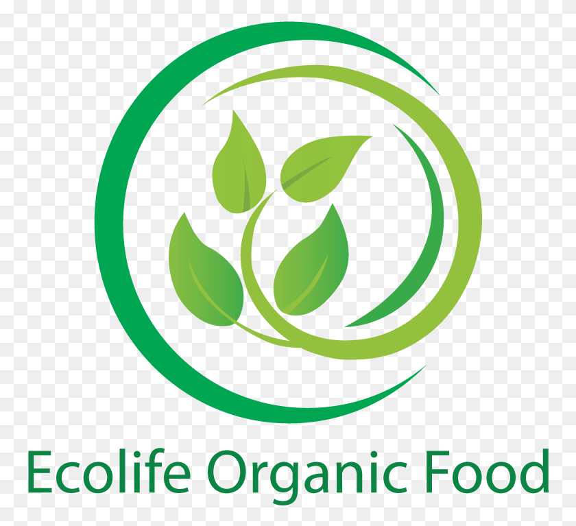 760x707 Ecolife Organic Food Logo Organic Food Logo, Green, Symbol, Trademark HD PNG Download