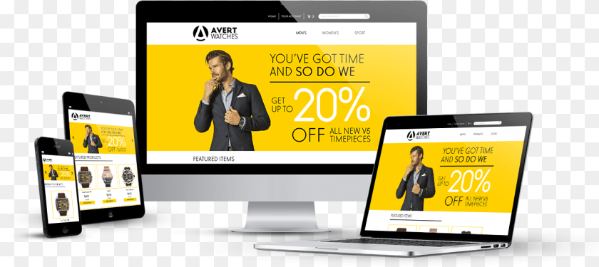 Ecommerce Website Responsive, Adult, Person, Man, Male Clipart PNG