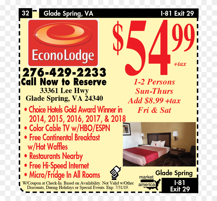 698x720 Econo Lodge, Advertisement, Flyer, Poster HD PNG Download