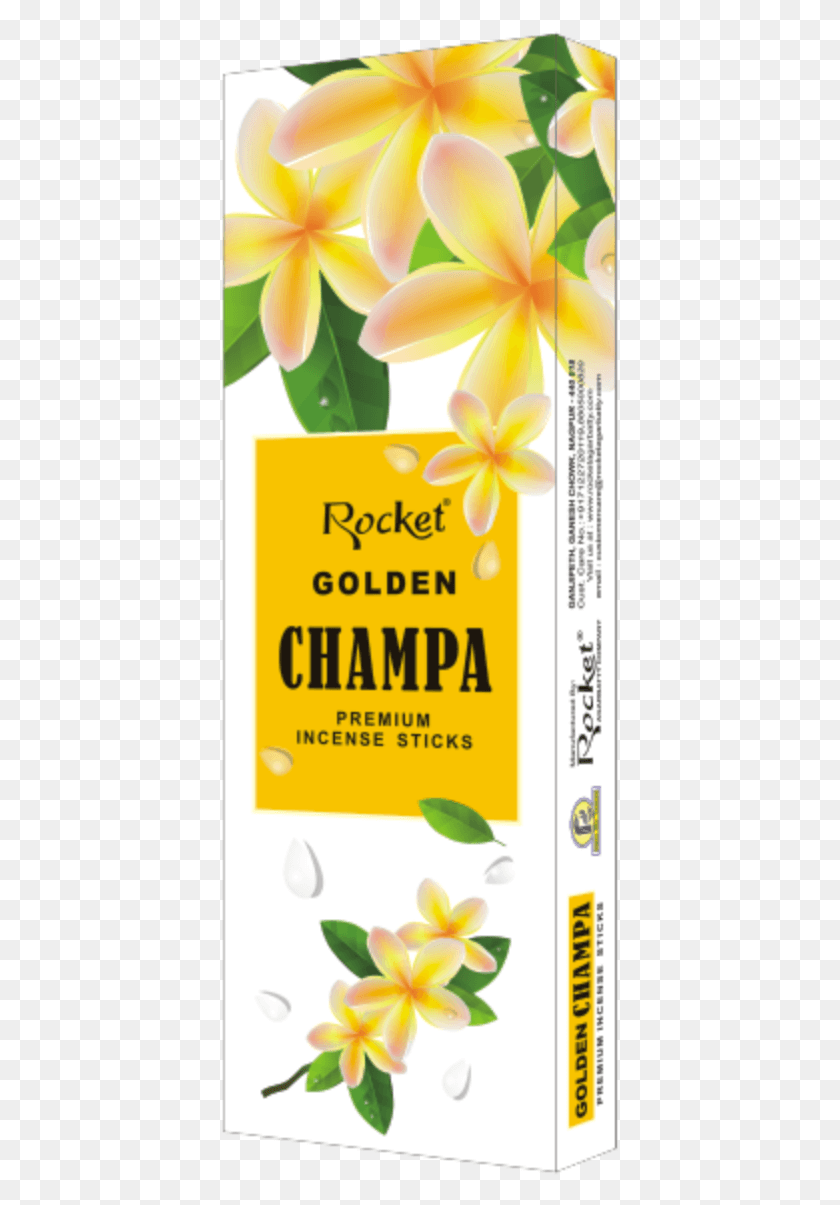 397x1145 Economy Pack Box Golden Champa Frangipani, Label, Text, Plant HD PNG Download