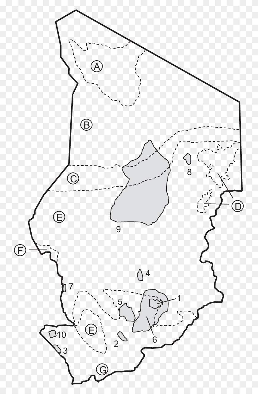 748x1221 Ecorregiones Y Áreas Protegidas Número En Chad Line Art, Plot, Diagram, Atlas Hd Png