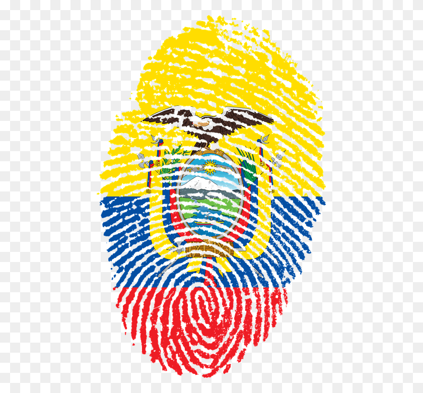 455x720 Descargar Png Bandera De Ecuador Huella Digital Pas Orgullo Guinea Bandera De Huella Digital, Mosaico, Azulejo Hd Png