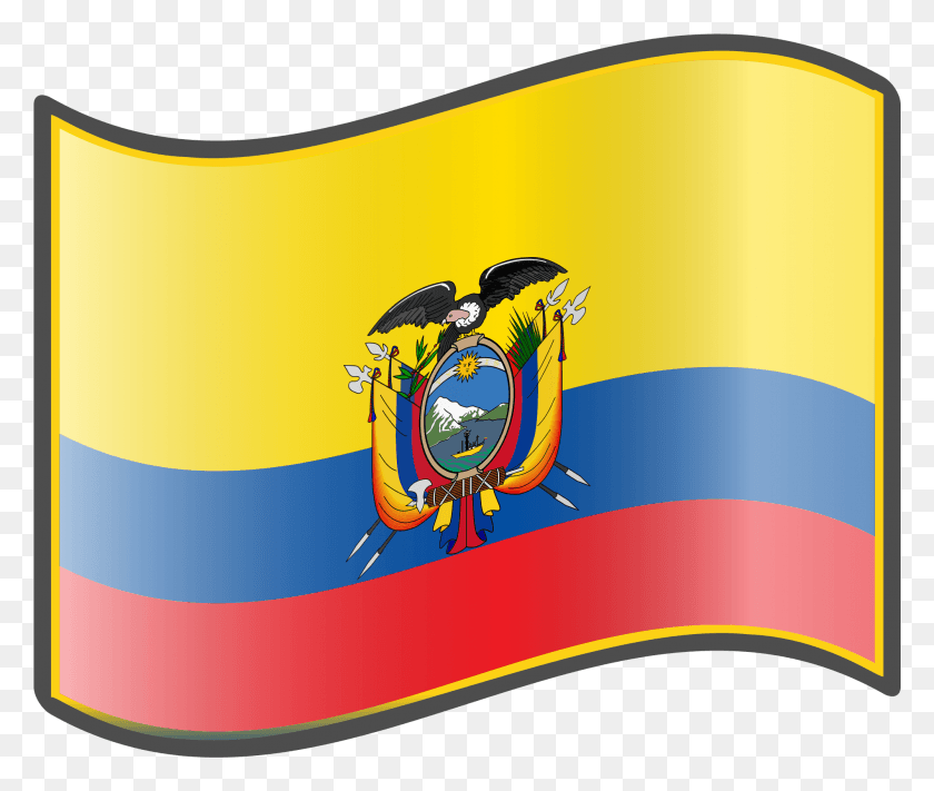 2001x1671 Descargar Png Bandera De Ecuador Bandera De Ecuador, Etiqueta, Texto, Gráficos Hd Png