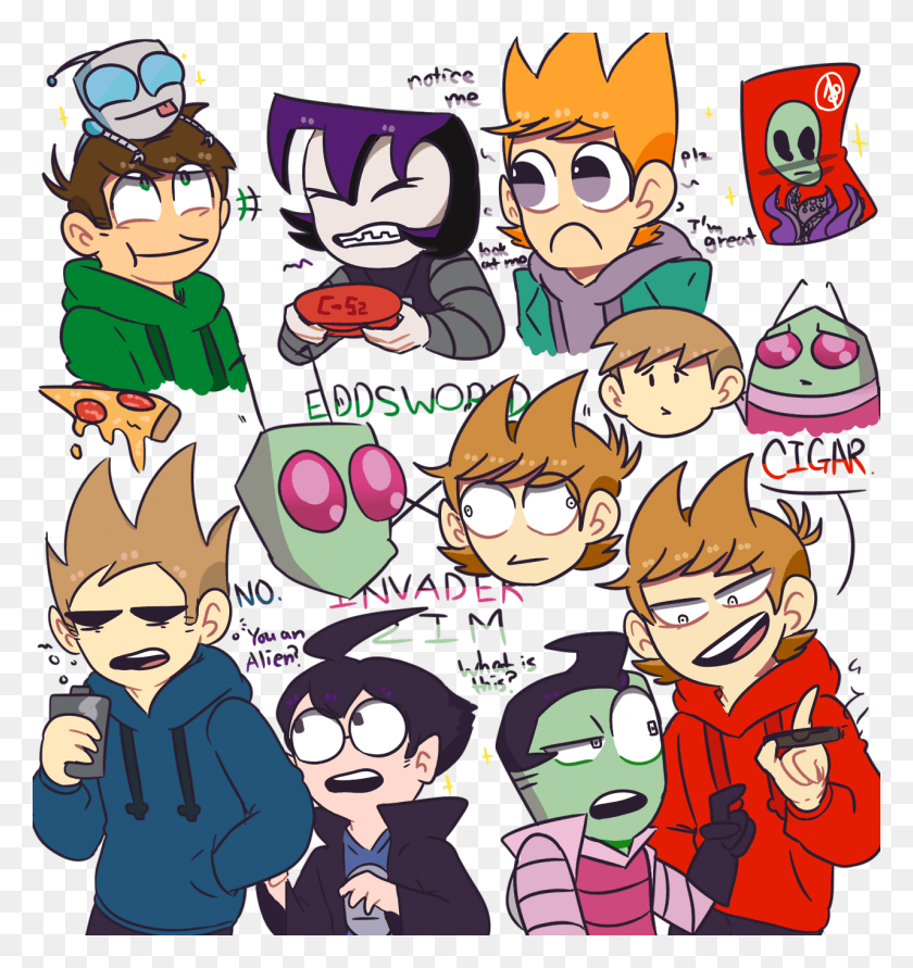 1280x1365 Eddsworld X Invader Zim My Purpose Of Life Is Complete, Comics, Book, Manga HD PNG Download